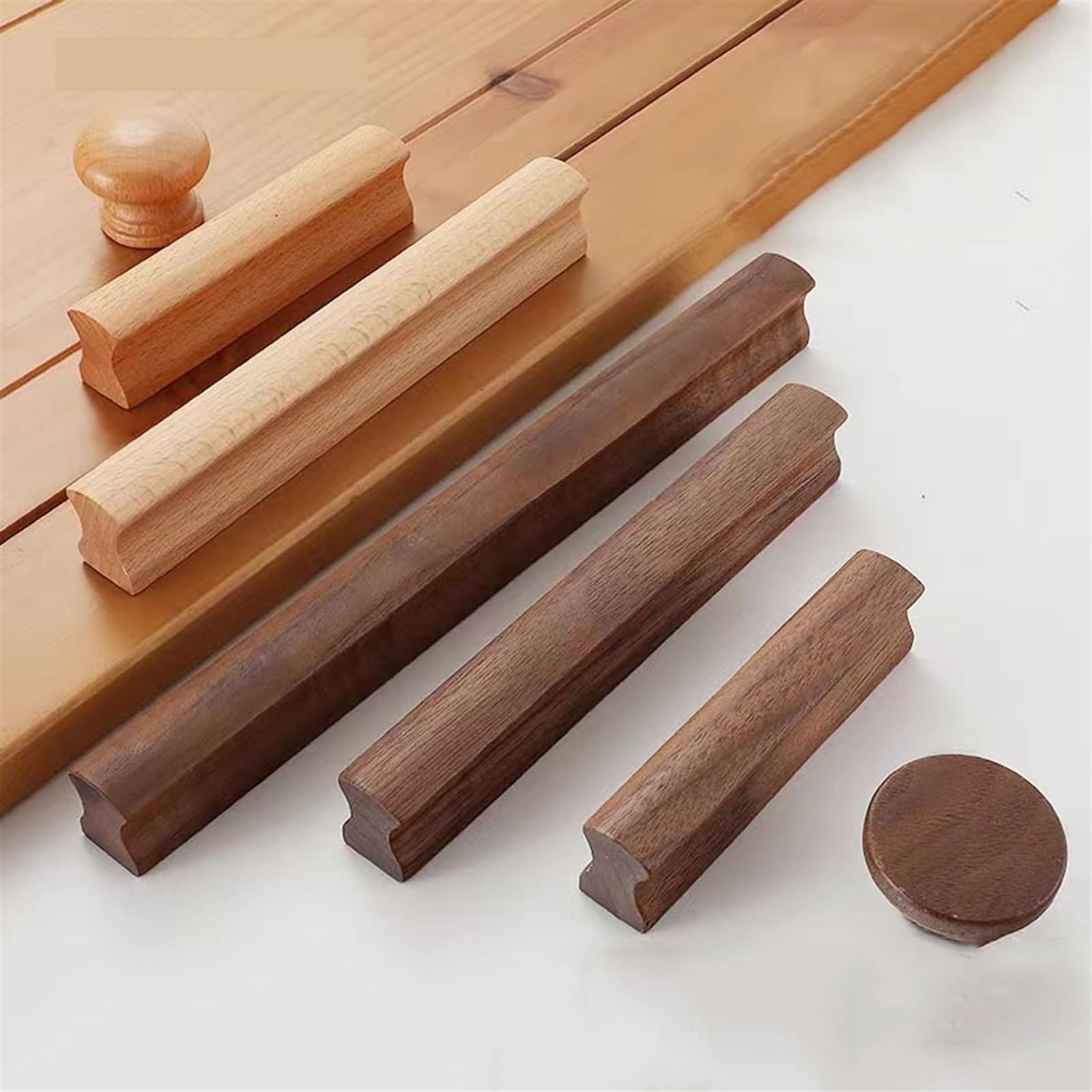 Poignée de meuble boutons de tiroir armoires cuisine NALsa noyer 96mm