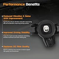 Vista 5 de Juego de motor delantero trasero izquierdo y montaje Tran para Hyundai Elantra 1.8L 2011-2016 con transmisión automática