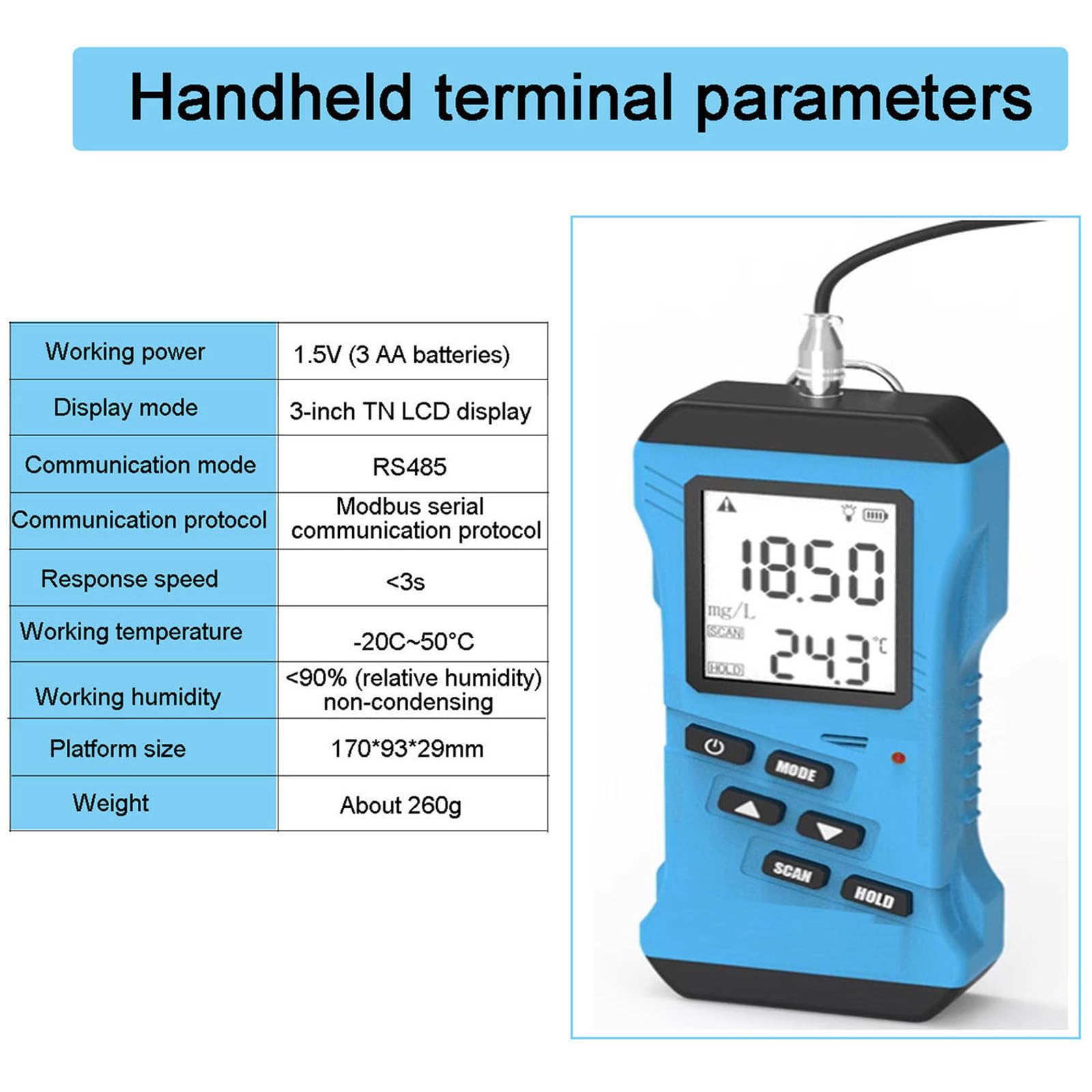 Testeur de Sol 7 en 1, testeur NPK, testeur EC, pH, humidité, température, conductivité, Test de fertilité du Sol Numérique Haute précision Temperature+Humidity+EC+PH+NPk