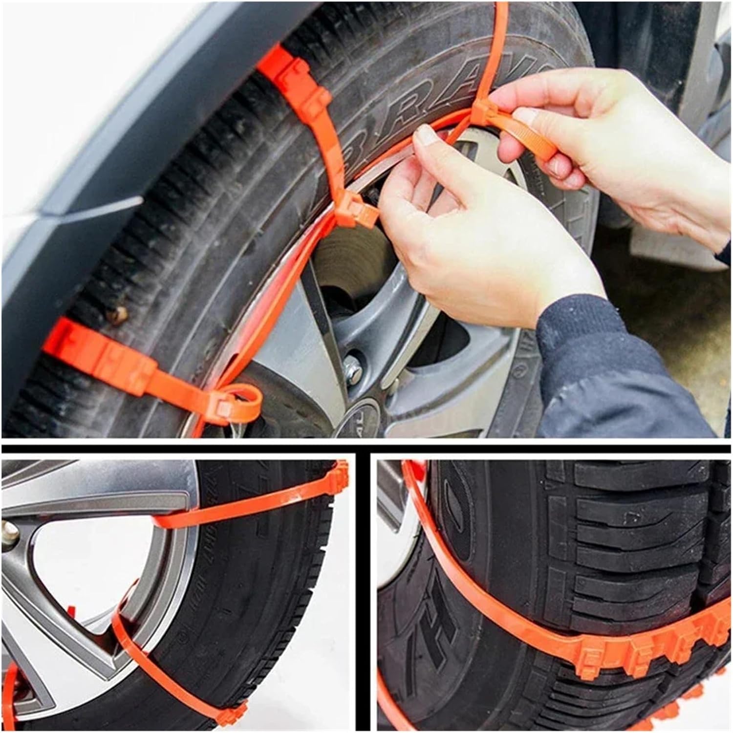 10/20PCS Car Tire Chains Winter Snow -Skid Tyre Cable Ties Outdoor Snow Tire Tyre Skid Chain Accessories(20PCS)