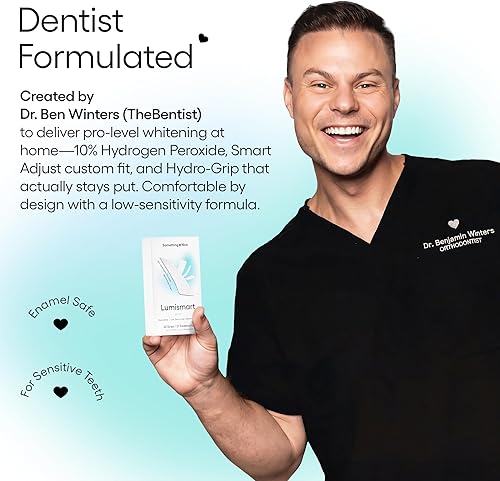 Miniatura 3 de Something Nice Lumismart Tiras Blanqueadoras - Diseñadas por Dentistas, Seguras para el Esmalte, hasta 42 Tratamientos con Ajuste Inteligente