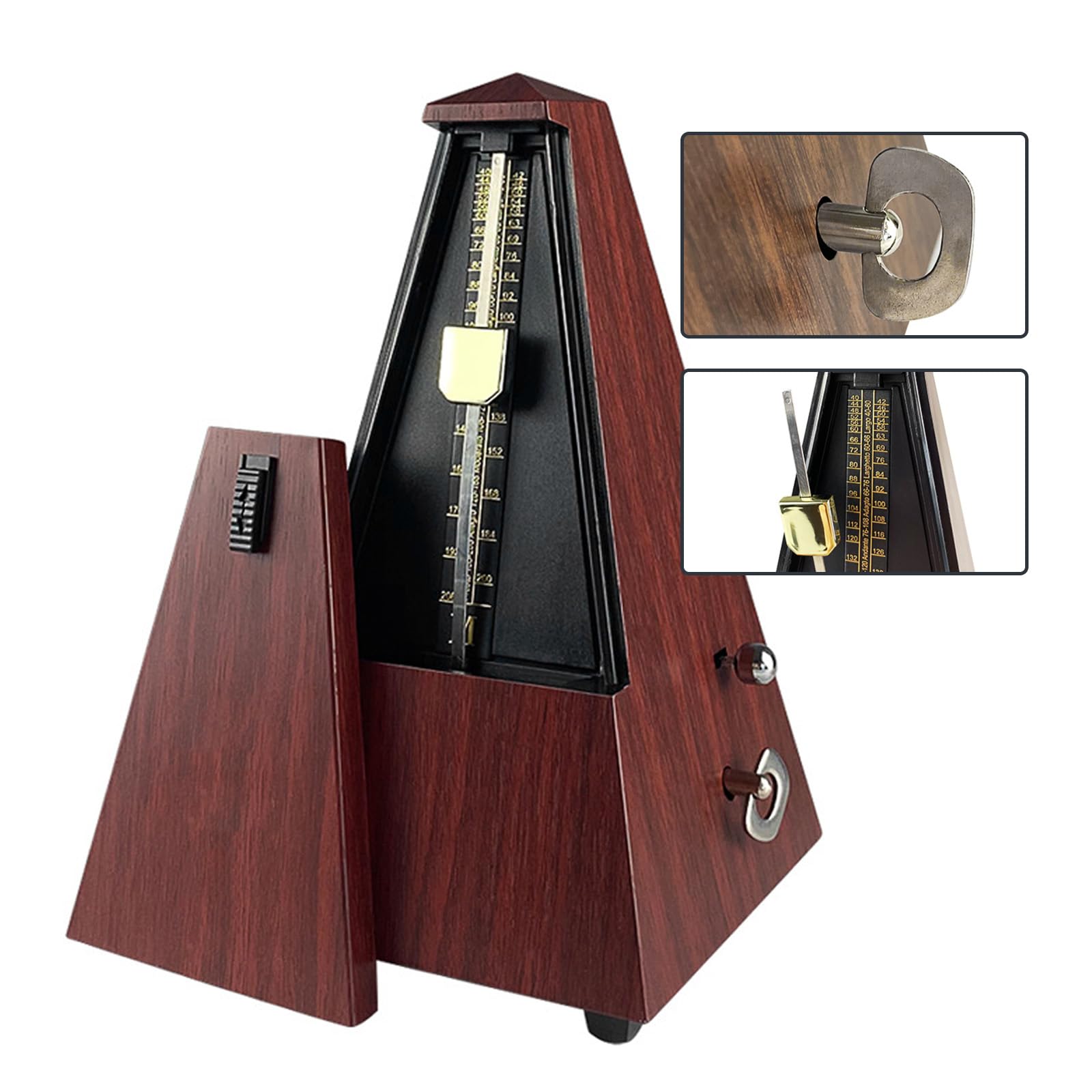 Metrónomo mecánico de ritmo de violín universal para guitarra, piano, violín, instrumento musical, duradero
