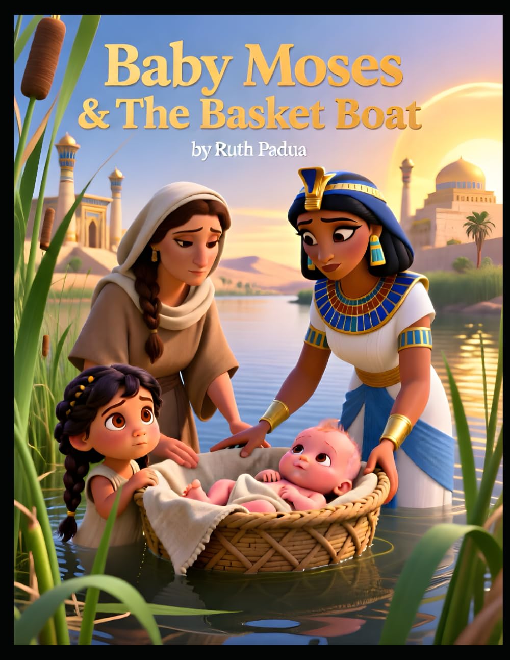 Bible Stories, Baby Moses & The Basket Boat, Christian Children's Stories, Sunday School Book: Religious, Inspirational Book, Catholic Stories for Kid's, Church Story Book, Biblical Stories for Kids