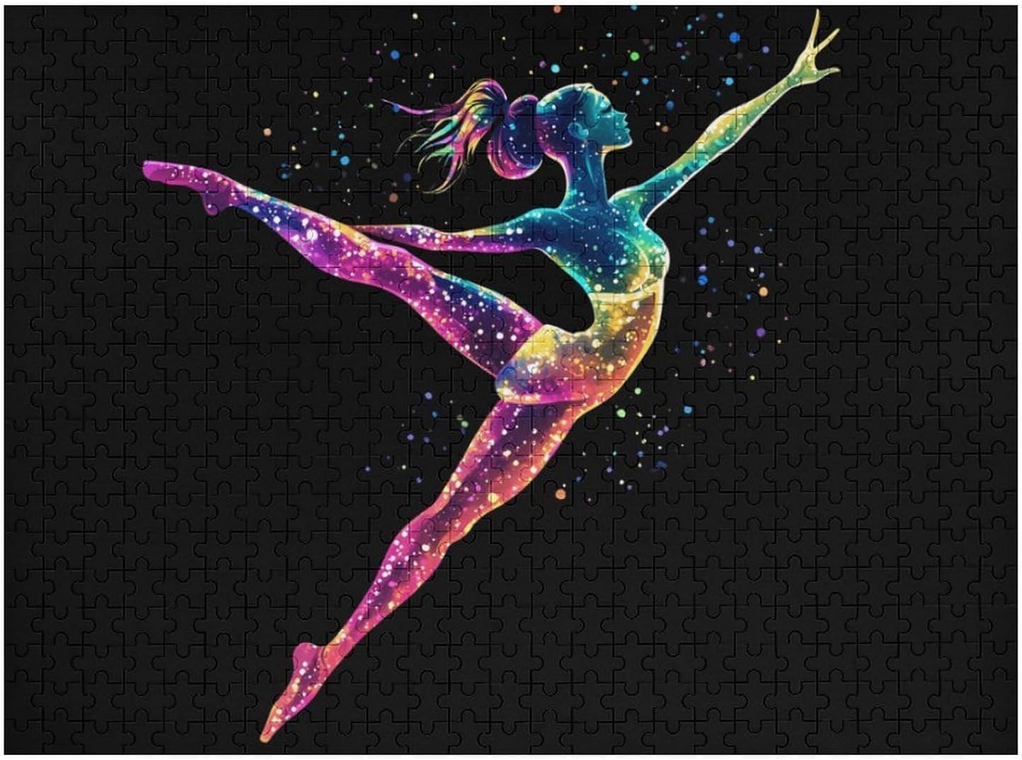 Gymnastics Girl Pattern Wood Puzzle Challenging Jigsaw Puzzles for Women Men