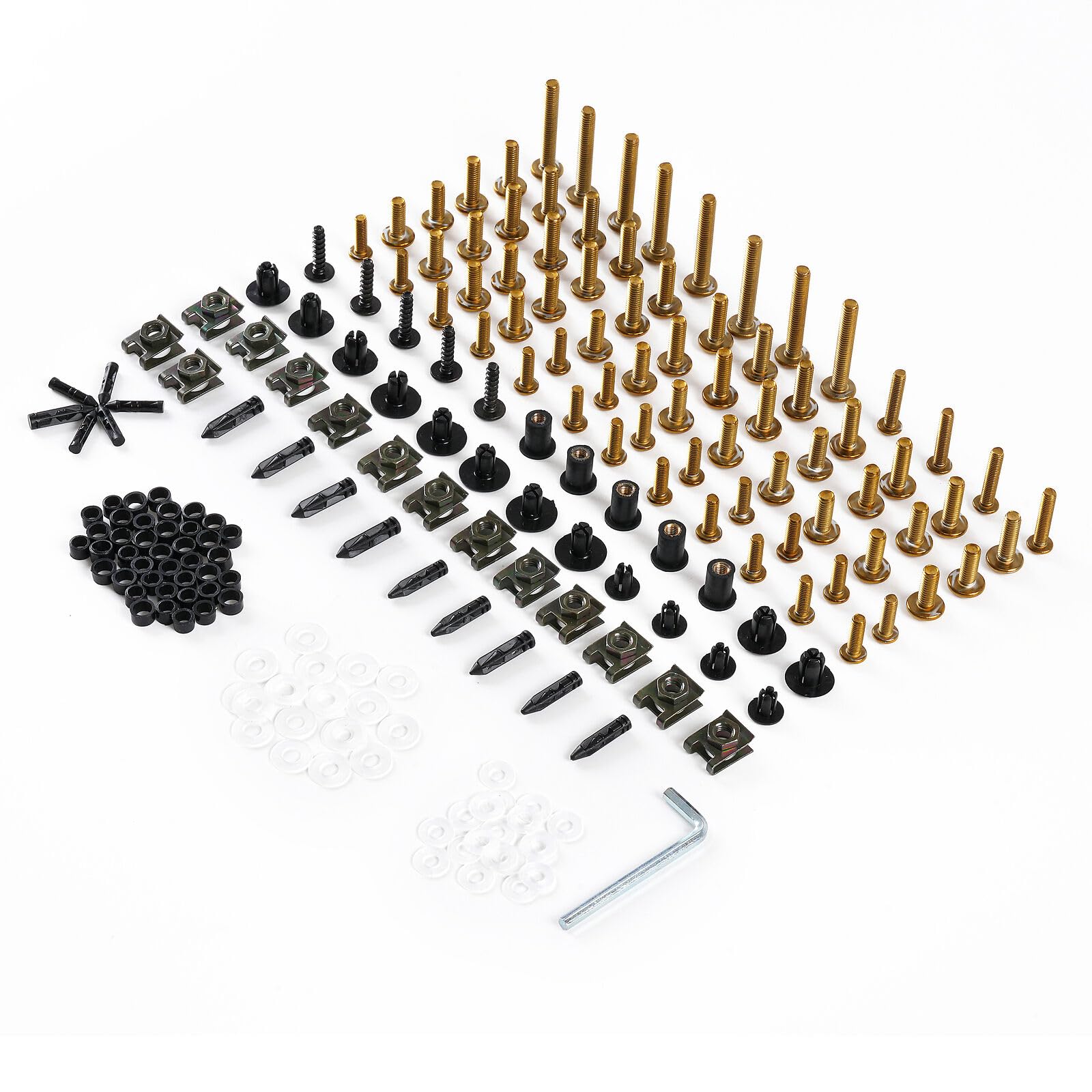 アクセサリー VS Amazon.com: ASXLAC Gold Complete Motorcycle Stainless Steel