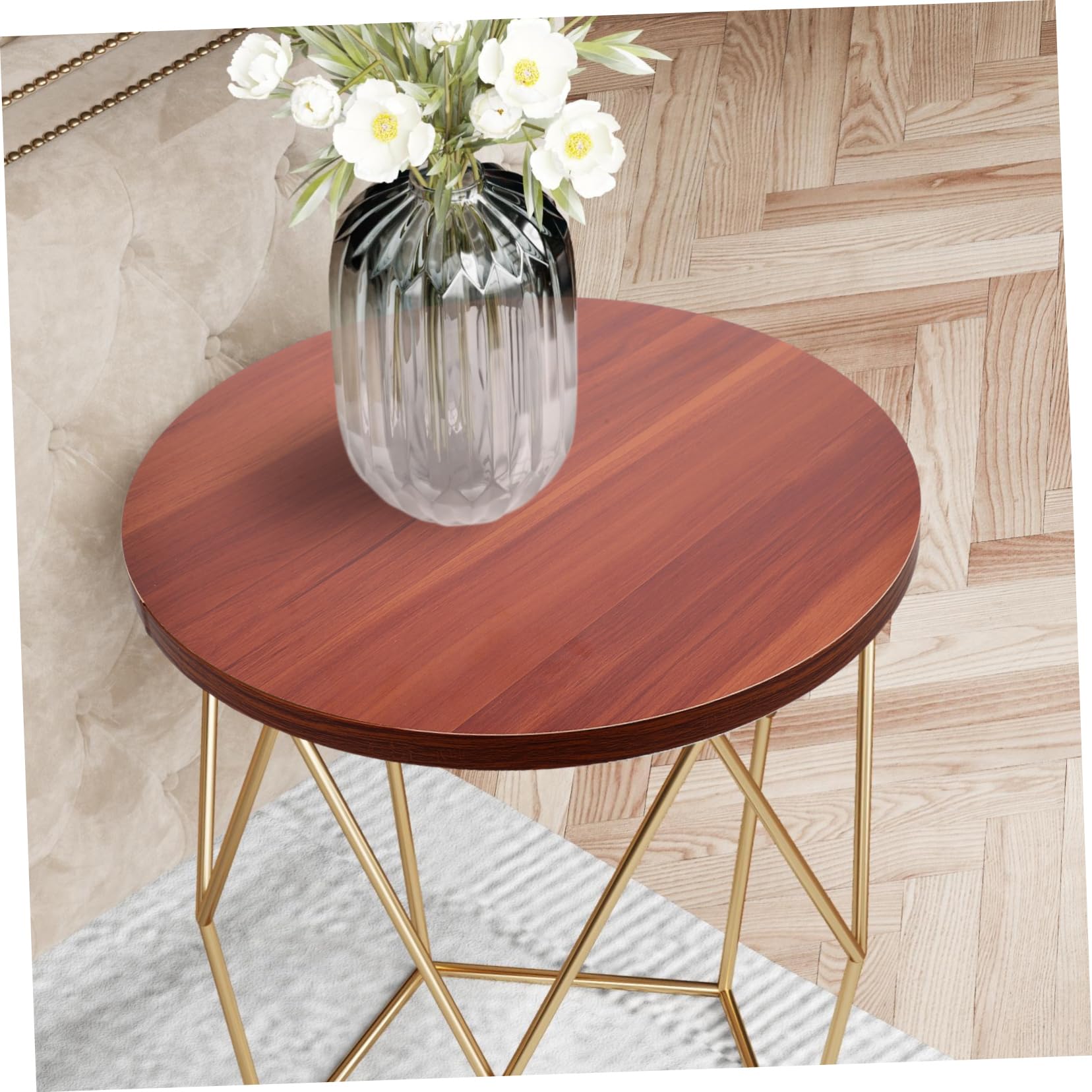 PLAFOPE Piano Tavolo Rotondo in Legno Marrone 40cm, per Fai da Te