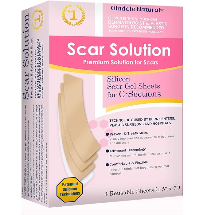 Buy Oladole Natural Advanced Skincare Silicone Scar Sheets for C