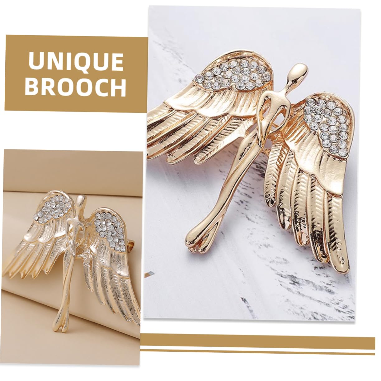 Broche, Insignia, Solapa para Ropa de Mujer, estética, Sombrero, Chal, aleación de Zinc Dorado