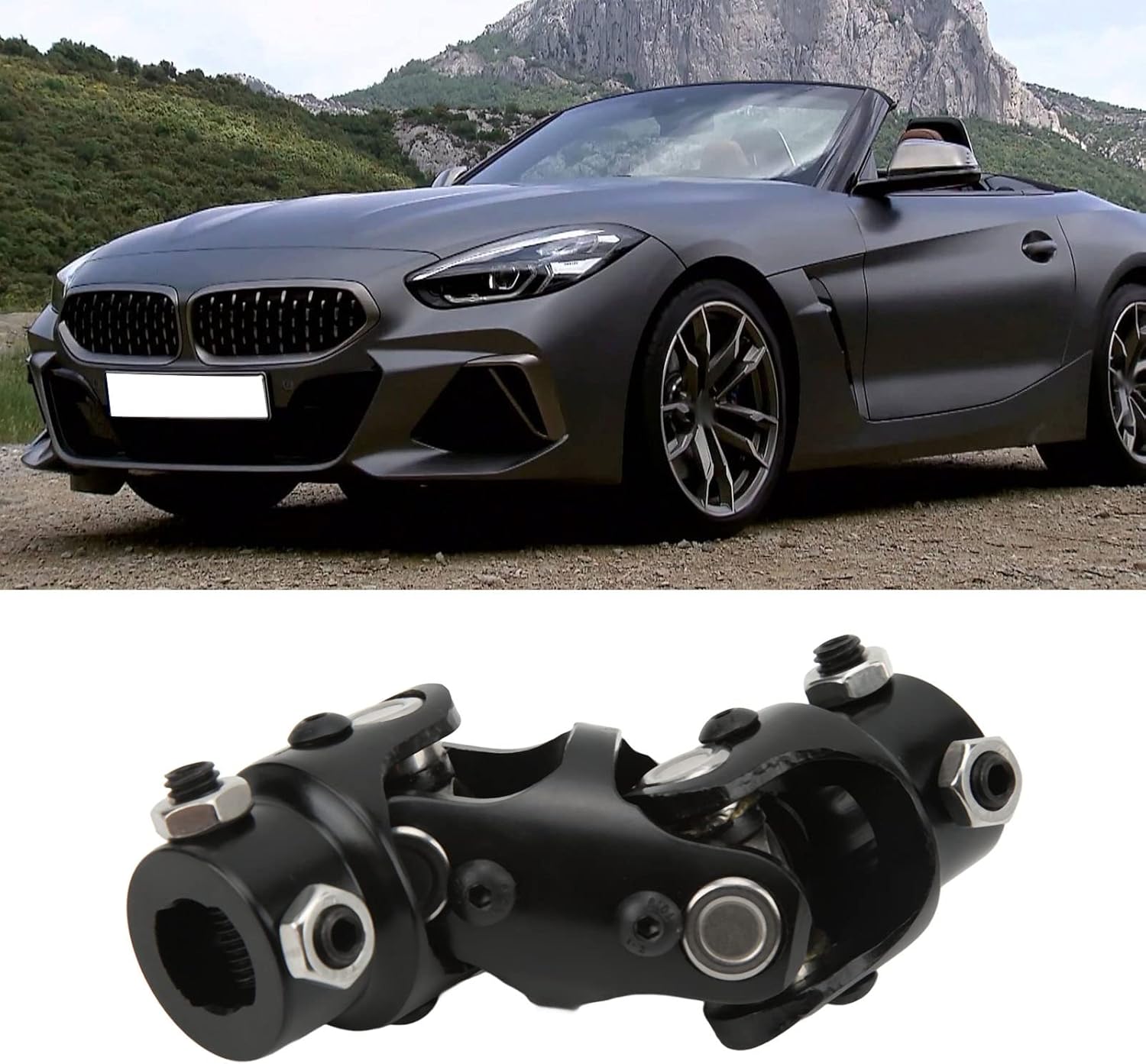 Double U Joint Coupler, Double Steering U Joint 3/4In Dd 3/4In Dd 5.2In Length Steering Column Shaft Coupler