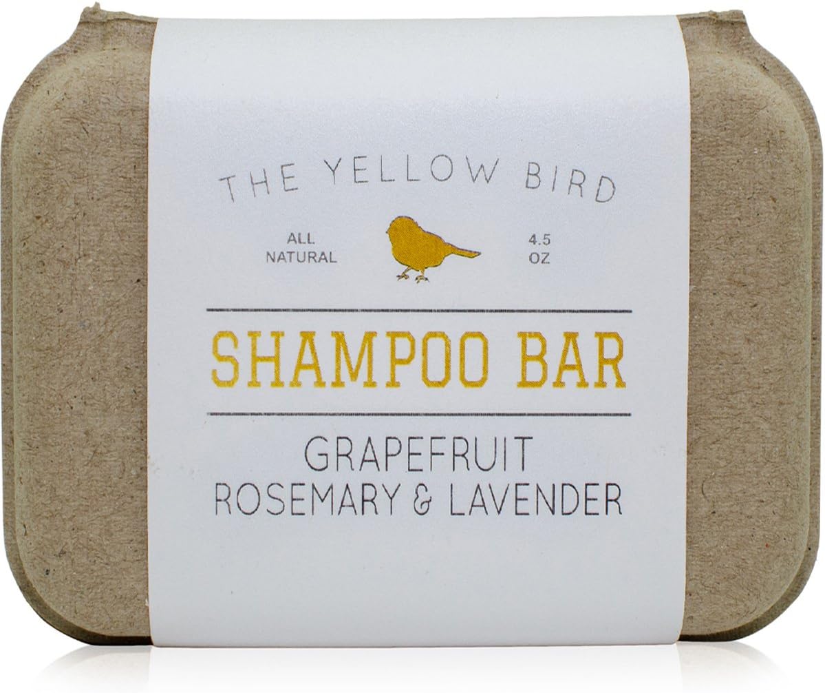 Solid Bar Shampoo Soap. Grapefruit, Rosemary, and Lavender. Mild Natural and Organic Ingredients. Sulphate Free. Gentle Scalp + Hair Care