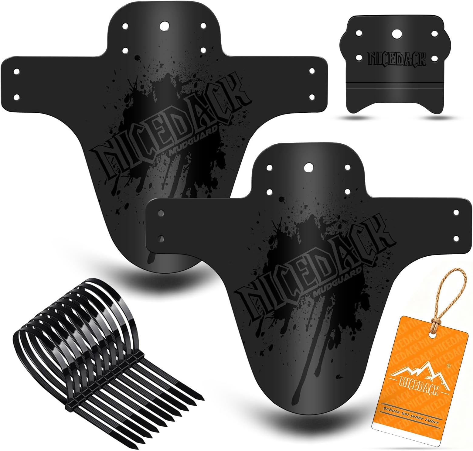 Mountain Bike Fenders, Fits 20-29 Inch MTB, 2-Piece Set
