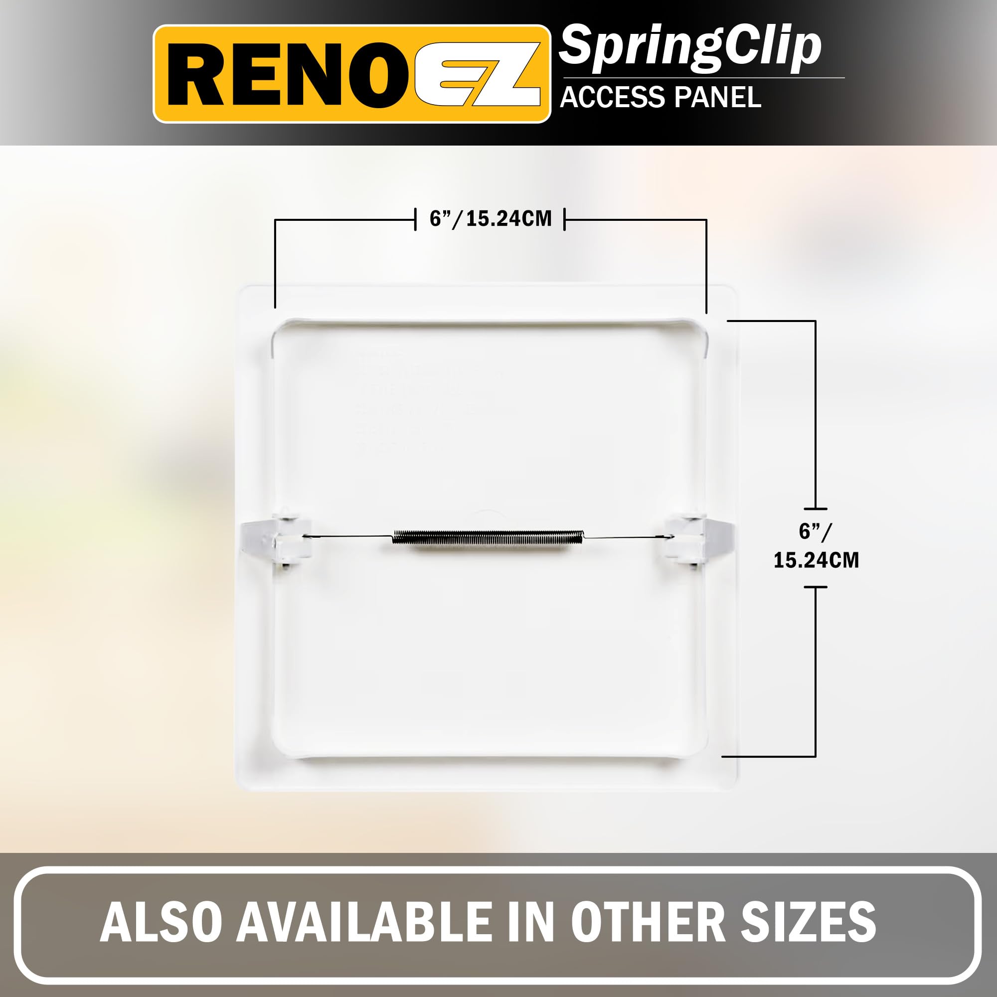 RenoEZ Plastic Access Panel 6x6 inches with Spring Click