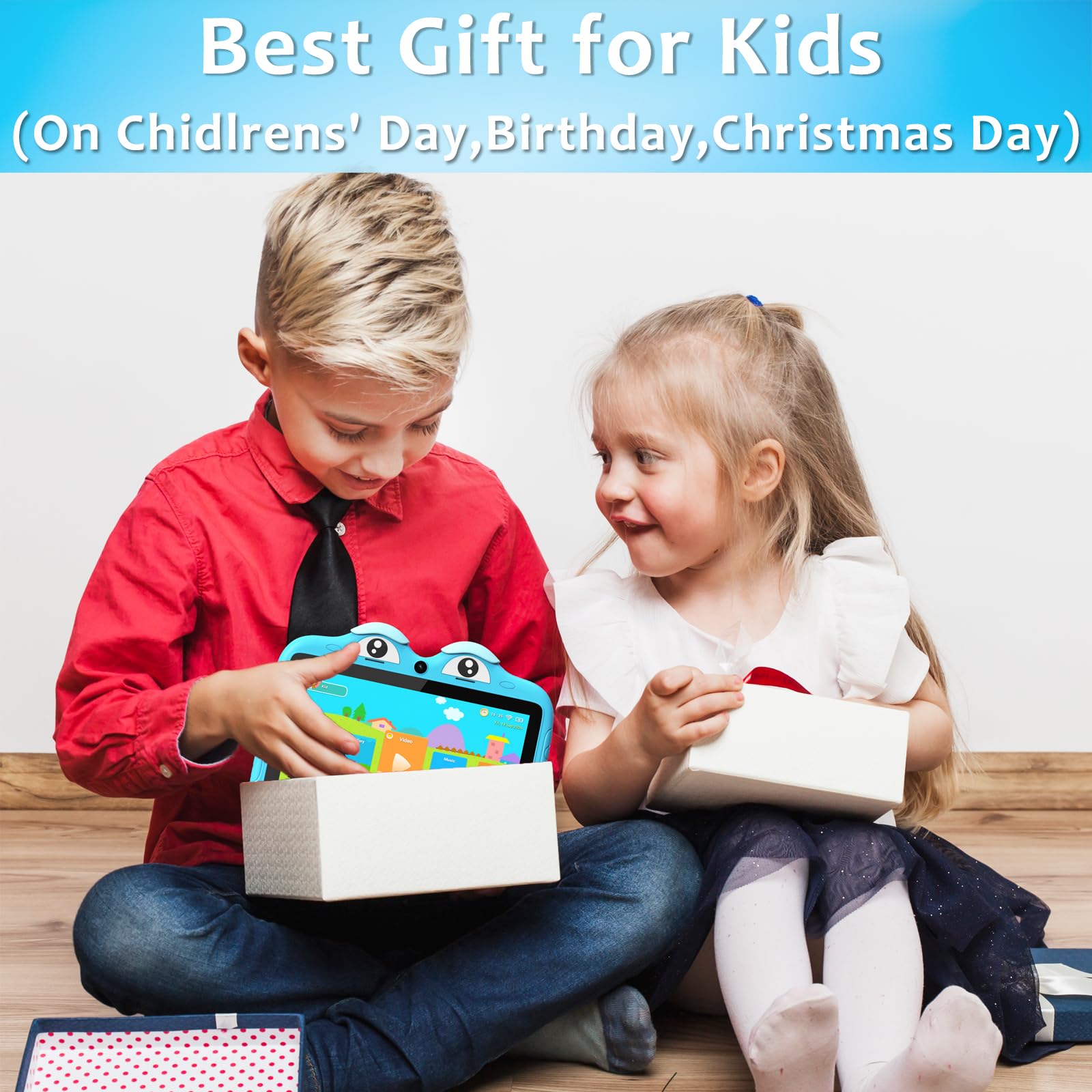 Tableta infantil para niños de 3 a 7 pulgadas, tableta para niños pequeños, tabletas Android para niños, tabletas de 32 G para niños, tableta WiFi para niños con control parental, funda a prueba de 8