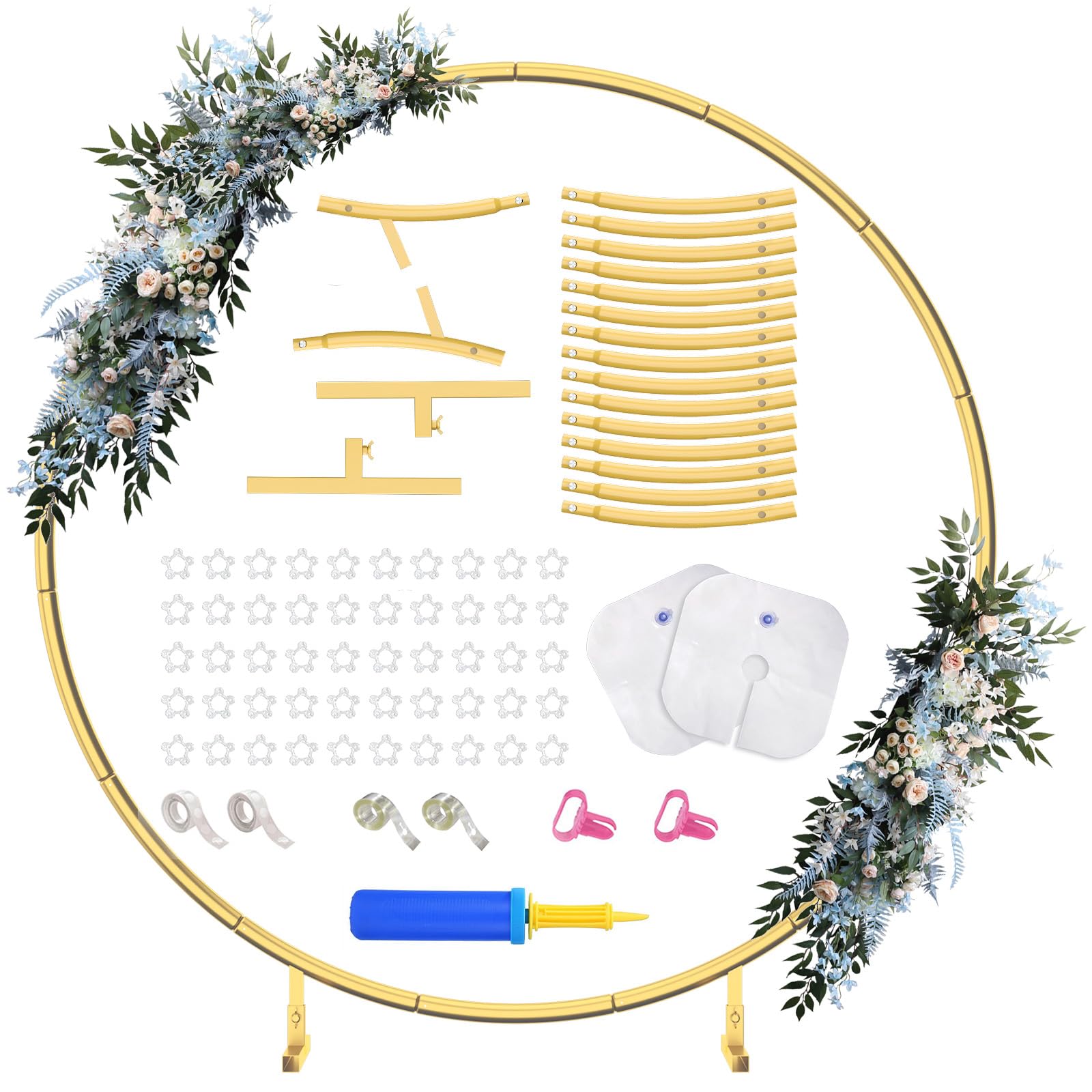 Snapklik.com : HOOPLE Round Backdrop Stand 7.2FT, Wedding Arch Frame ...