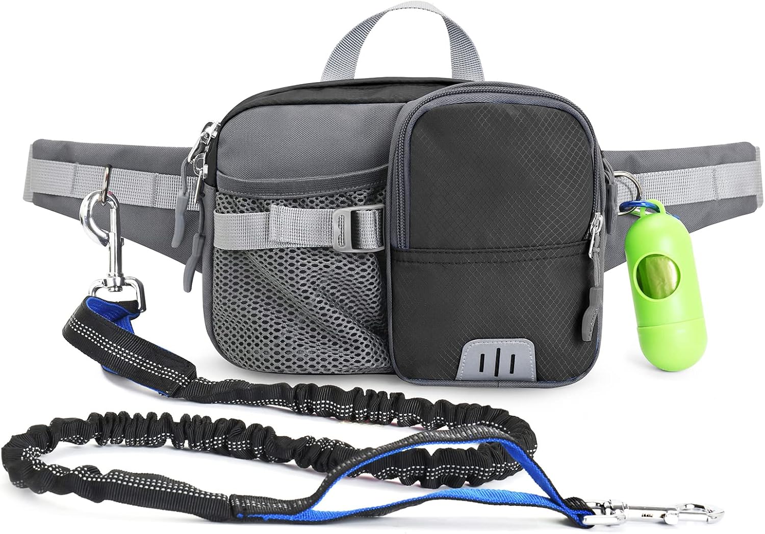 MGKSHADOW Hands Free Dog Leash with Waist Bag, Dog Walking