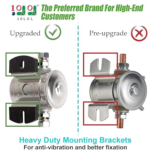 Miniatura 2 de 10L0L Relé solenoide de servicio continuo serie #70 para carrito de golf eléctrico EZGO de 36 voltios, incluye resistencia y diodo, OEM # 27855G01