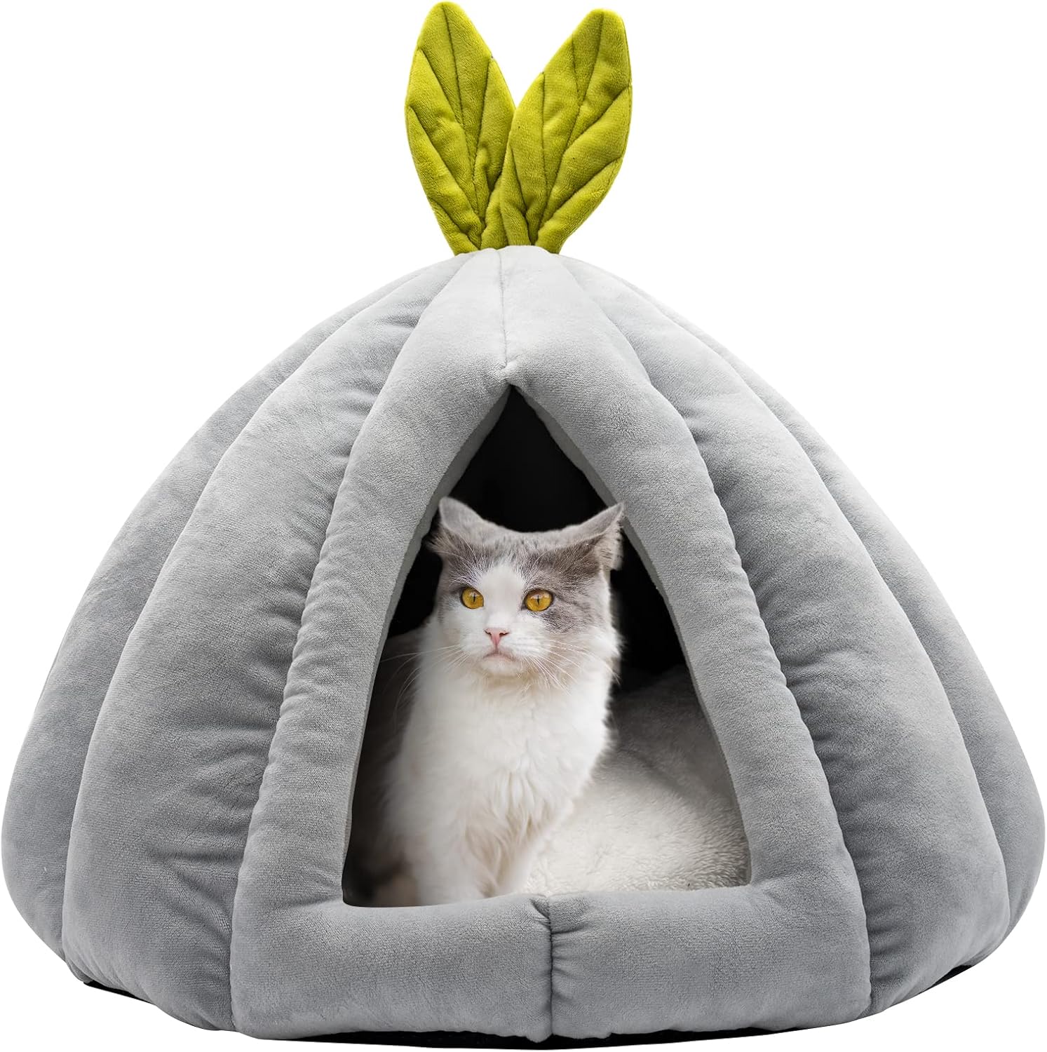 Cat Beds for Indoor Cats, WHDPETS Cat Cave Bed Cat House Cat Tent with Washable Cushions, Super Soft and Self Warming Kitten Sofa Beds,…