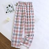 Aswuknt Cotton Pajama Pants Women Casual Plaid – product photo 2 of 7