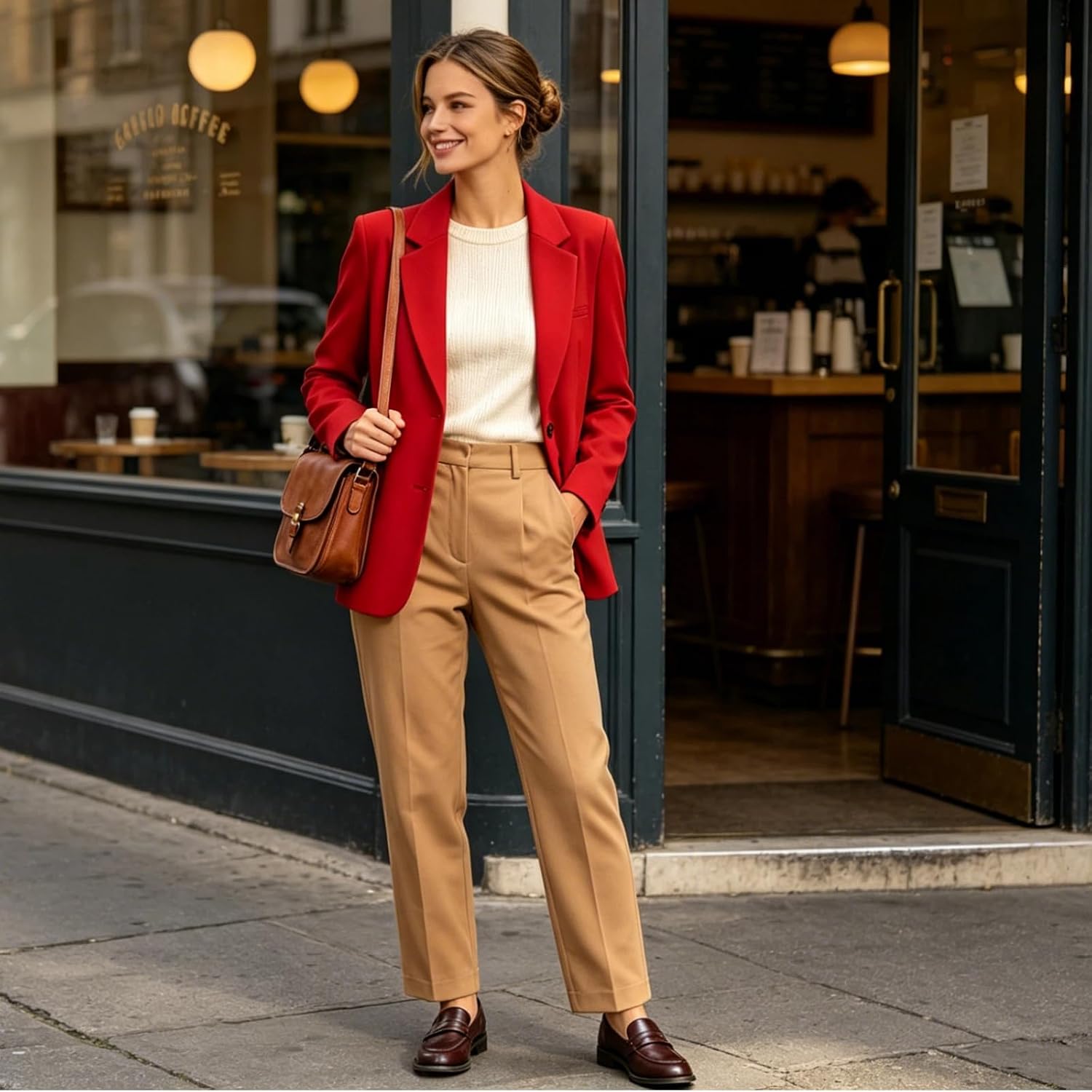 Womens Casual Blazer Open Front Long Sleeve Suit Jackets Work Office Outfits