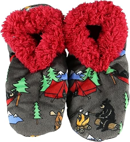 Lazy One Fuzzy Feet Slippers for Women, Cute Fleece-Lined House Slippers, Non-Skid Slipper Socks