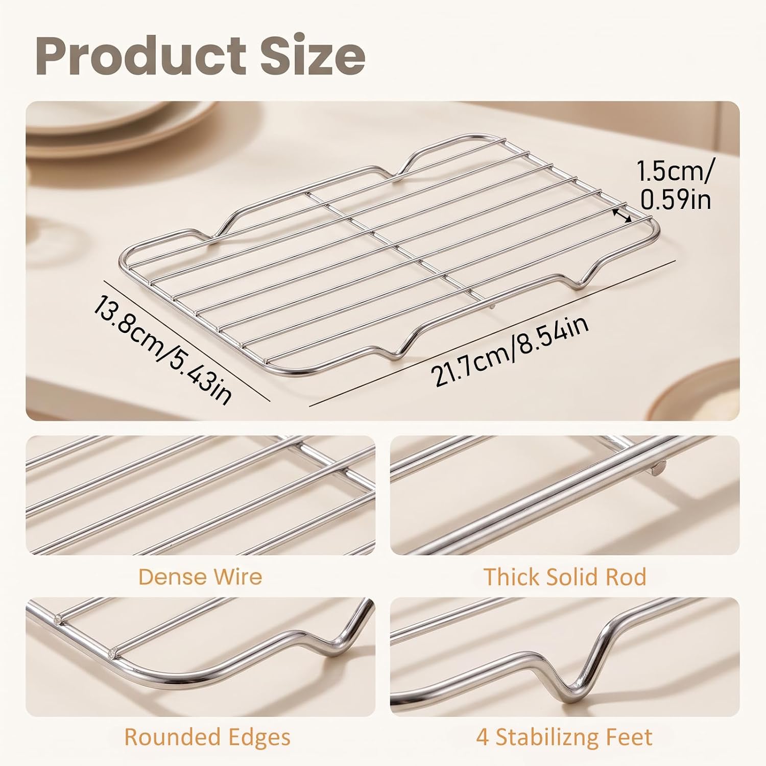 Wire Rack for Baking Sheet, Wire Rack for Cooking, Small Cooling Racks