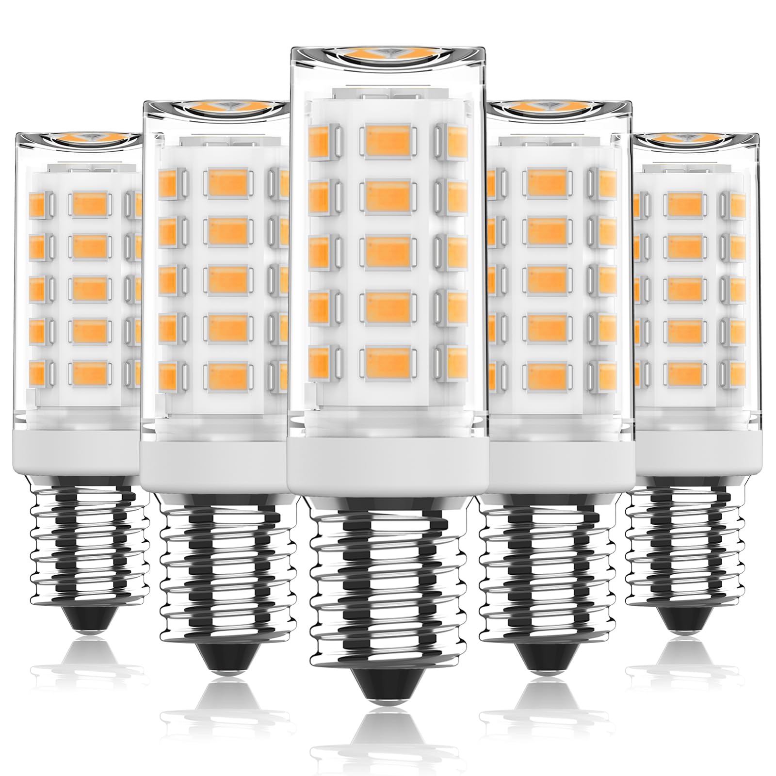 Eco.Luma E14 LED Bulb, E14 Small Edison Screw Lamps, 3.5W (40W 50W Equivalent), Warm White 2700K 550LM, Non Dimmable, AC220V-240V Light Bulbs for Salt Lamp/Home Lighting, Pack of 5