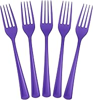 Vista 22 de Exquisite Tenedores De Plástico Burdeos 50 Piezas Tenedores Burdeos Utensilios Desechables Juego De Cubiertos De Plástico Resistente Juegos De