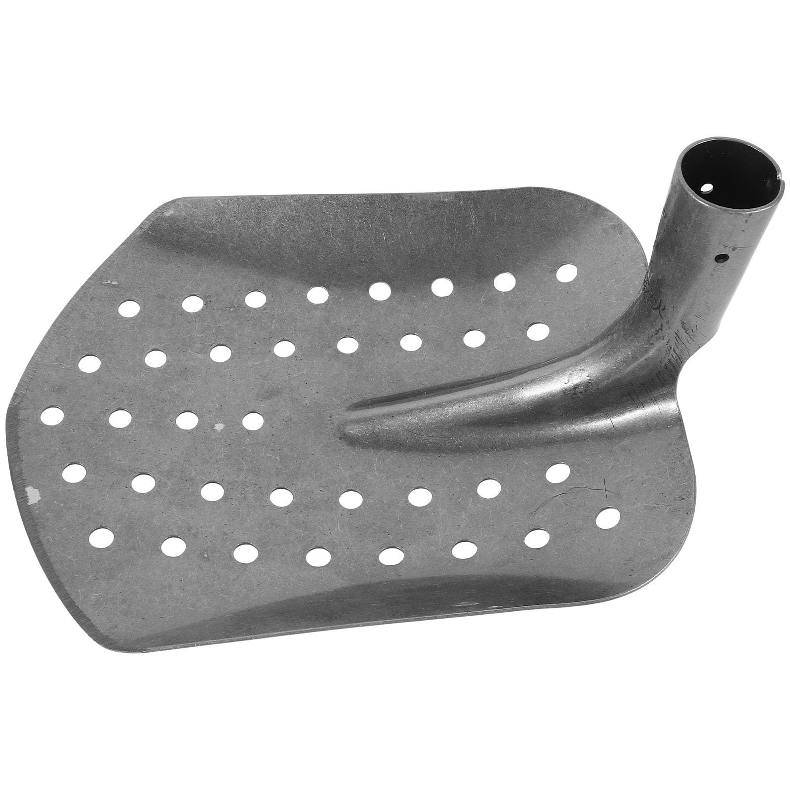 Pala in Acciaio Forata per Drenaggio, Nera Ergonomica