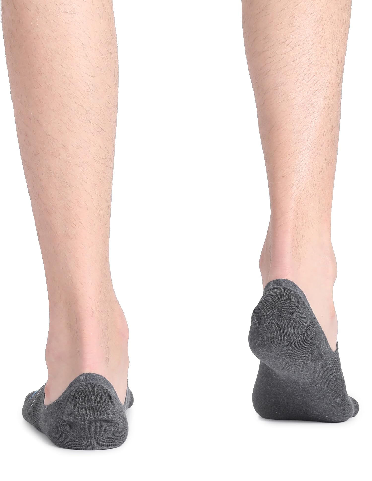 U.S. POLO ASSN.. Men's I645 Silicone Grip No Show Socks - Pack Of 3(I645-P3_Anthra Mel/Navy / Black_Free Size) 2