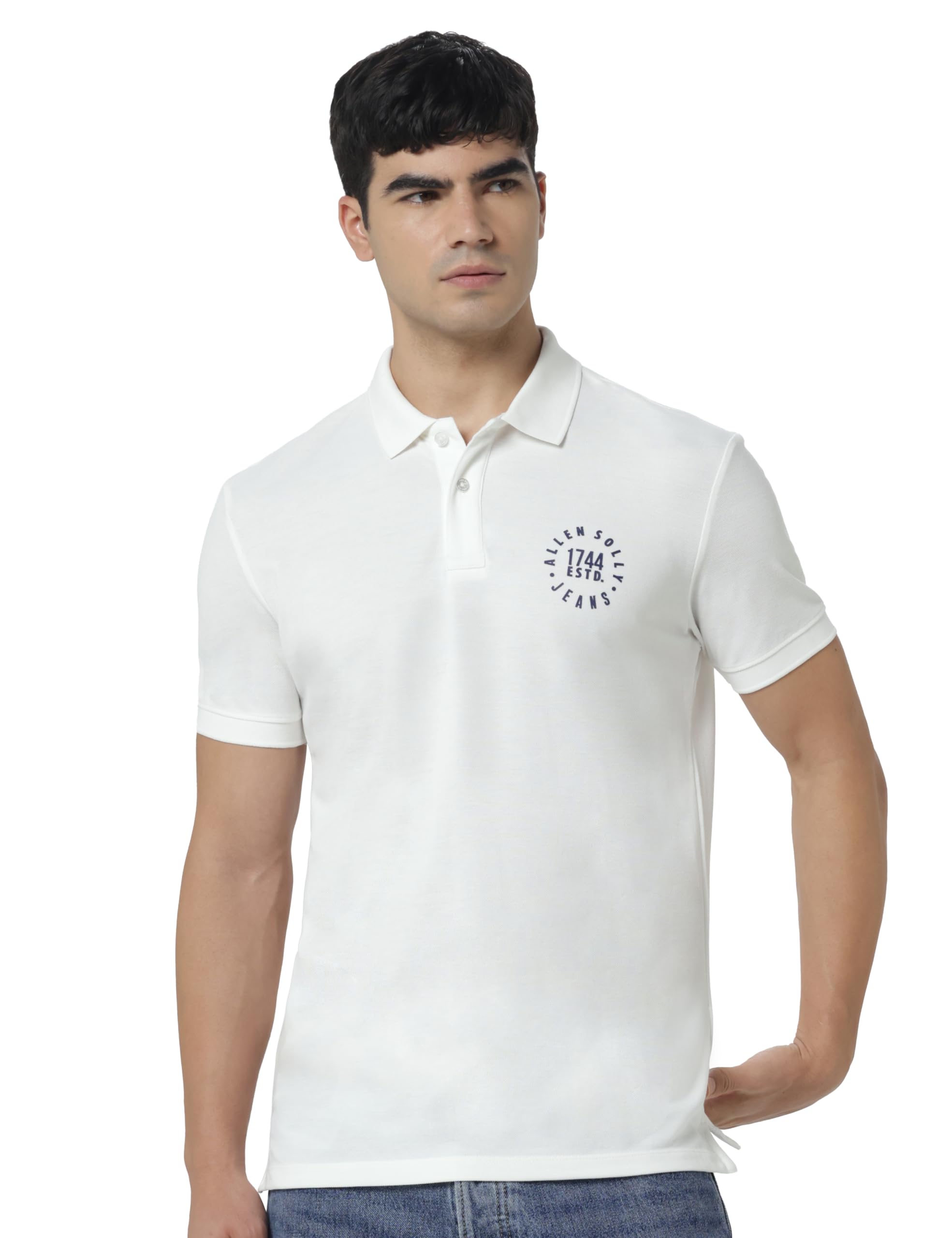 allen solly Men's Regular fit 100% Cotton Single Jersey Polo-picture-52