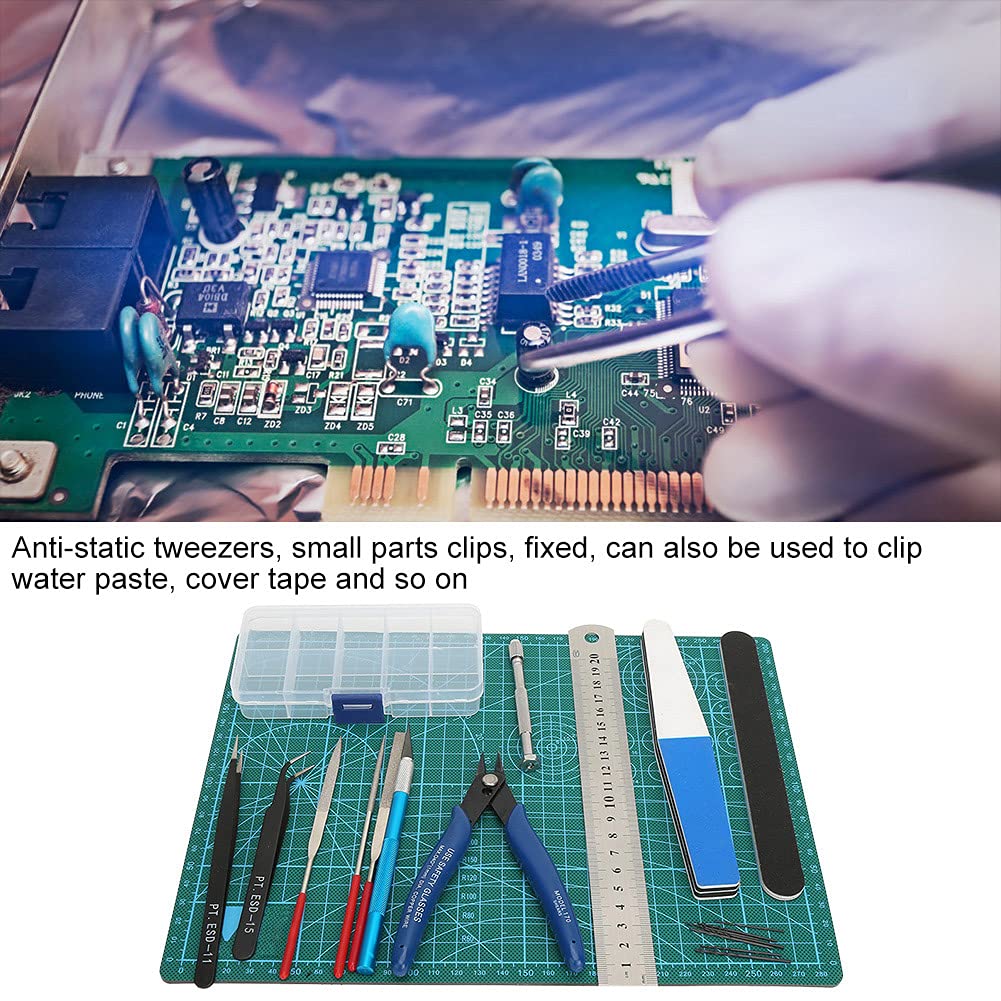 ANKROYU Model Basic Tool, Stainless Steel Model Tool Set, Model Building Kit, Model Making File Kit, Model Building Supplies for Automobile Crafts