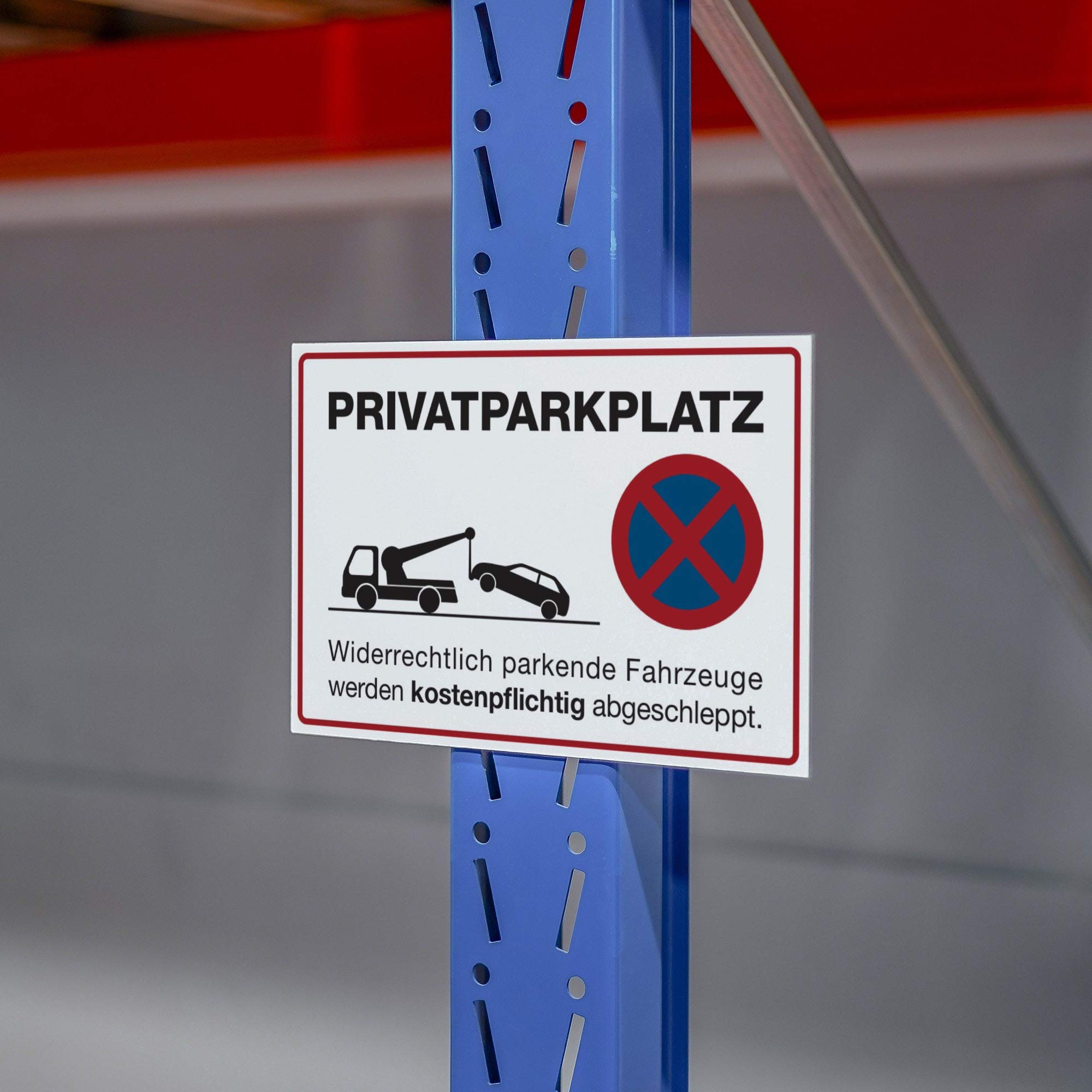 Privatparkplatz-Schild Aufkleber 30x20 Cm – 'Kostenpflichtig Abschleppen' Mit Piktogramm, UV-beständig
