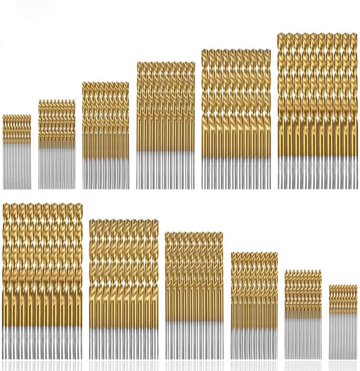 120 PCS Twist Drill Bit Set, HSS Brad-Point Drill Bits by Sibaok, Titanium High Speed Steel Mini Drill Bit, Micro Precision 1/1.5/2/2.5/3/3.5 mm, Perfect for Wood, Plastic, Steel, Aluminum Alloy