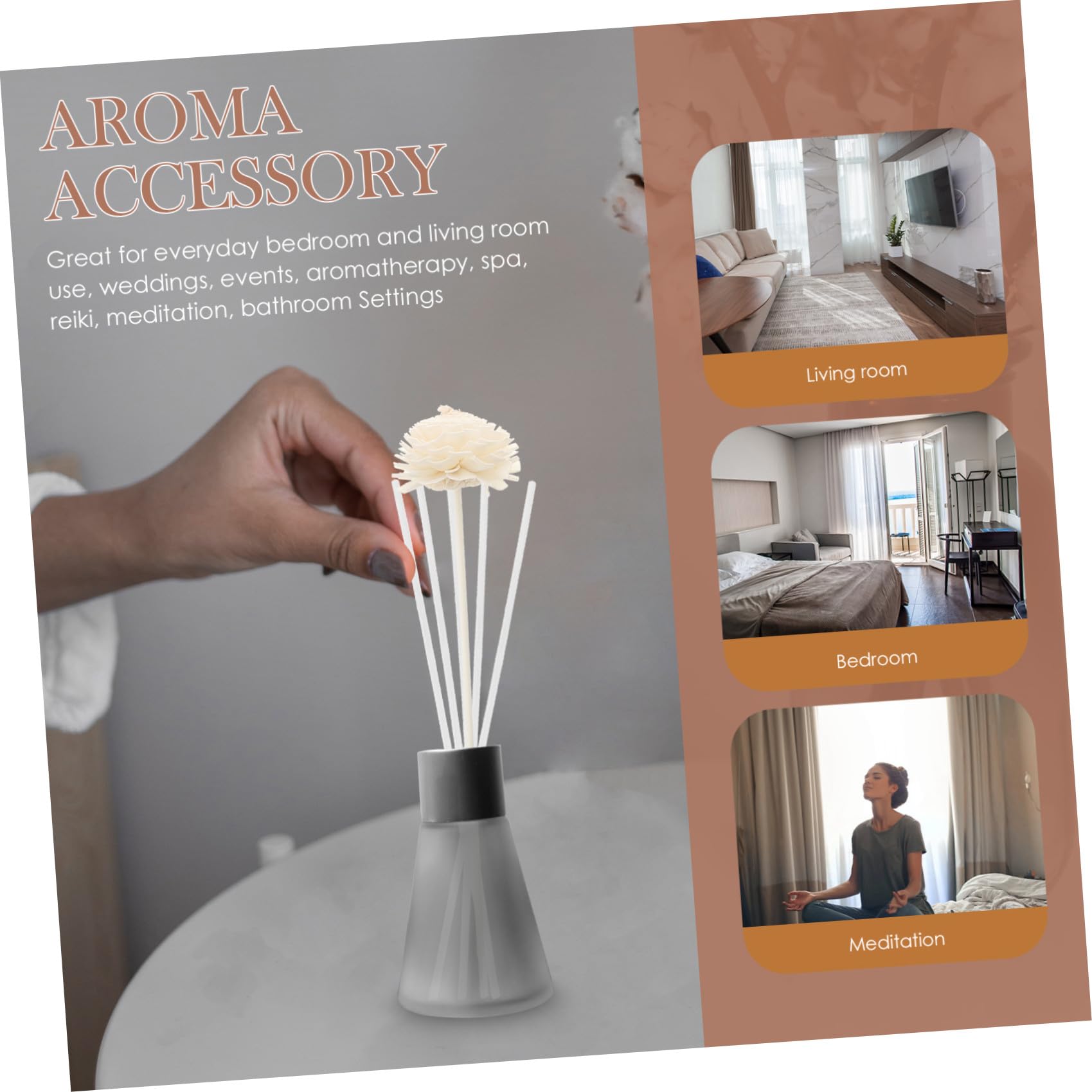 Mobestech 5 Scatole Bastoni per Diffusore Fragranza Ricambio per Oli Essenziali Accessori Eleganti e Pratici per Decorare come Stanze e Bagni Design Semplice e Raffinato