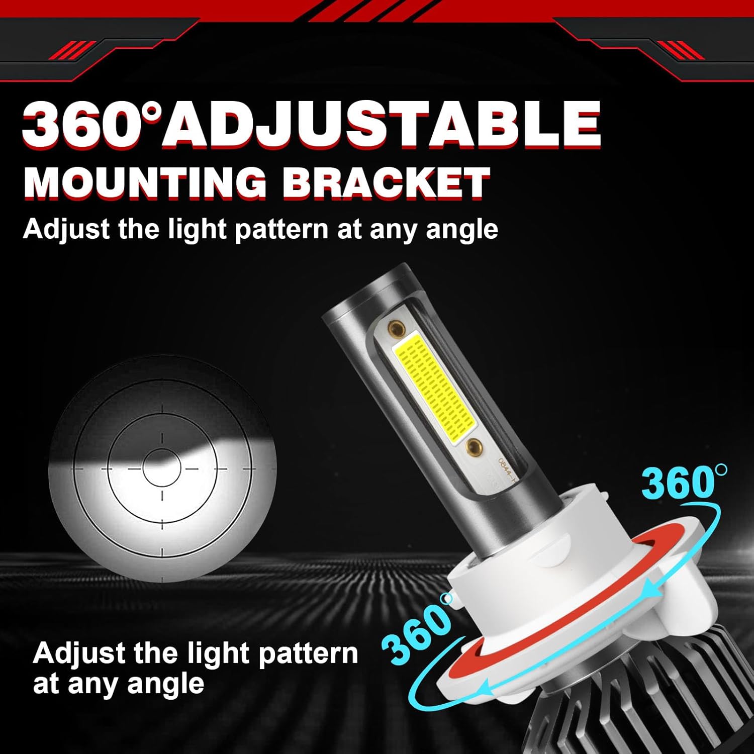 Fit For Ford F150 2004-2014 lights with Fan, 800% Super Bright Hi Lo Beam Light Bulbs and fog lights, Plug and Play, 6500K Cool White 36000LM, Pack of 4