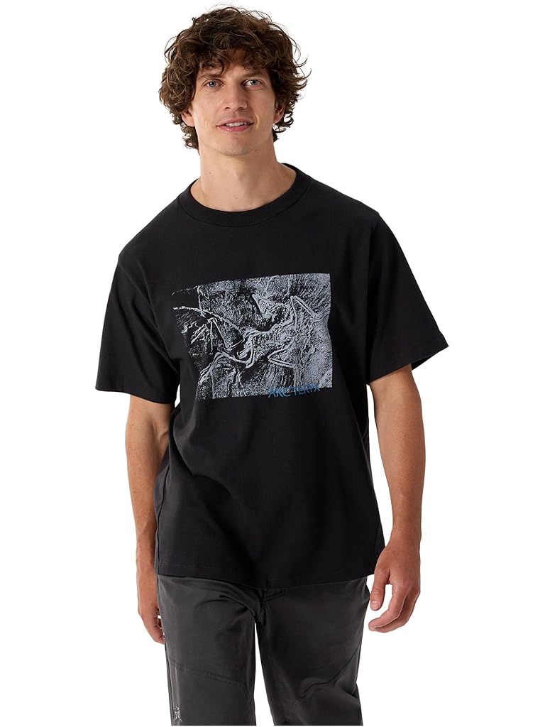 Black Arc'teryx Kragg Cotton Lithographica Short Sleeve