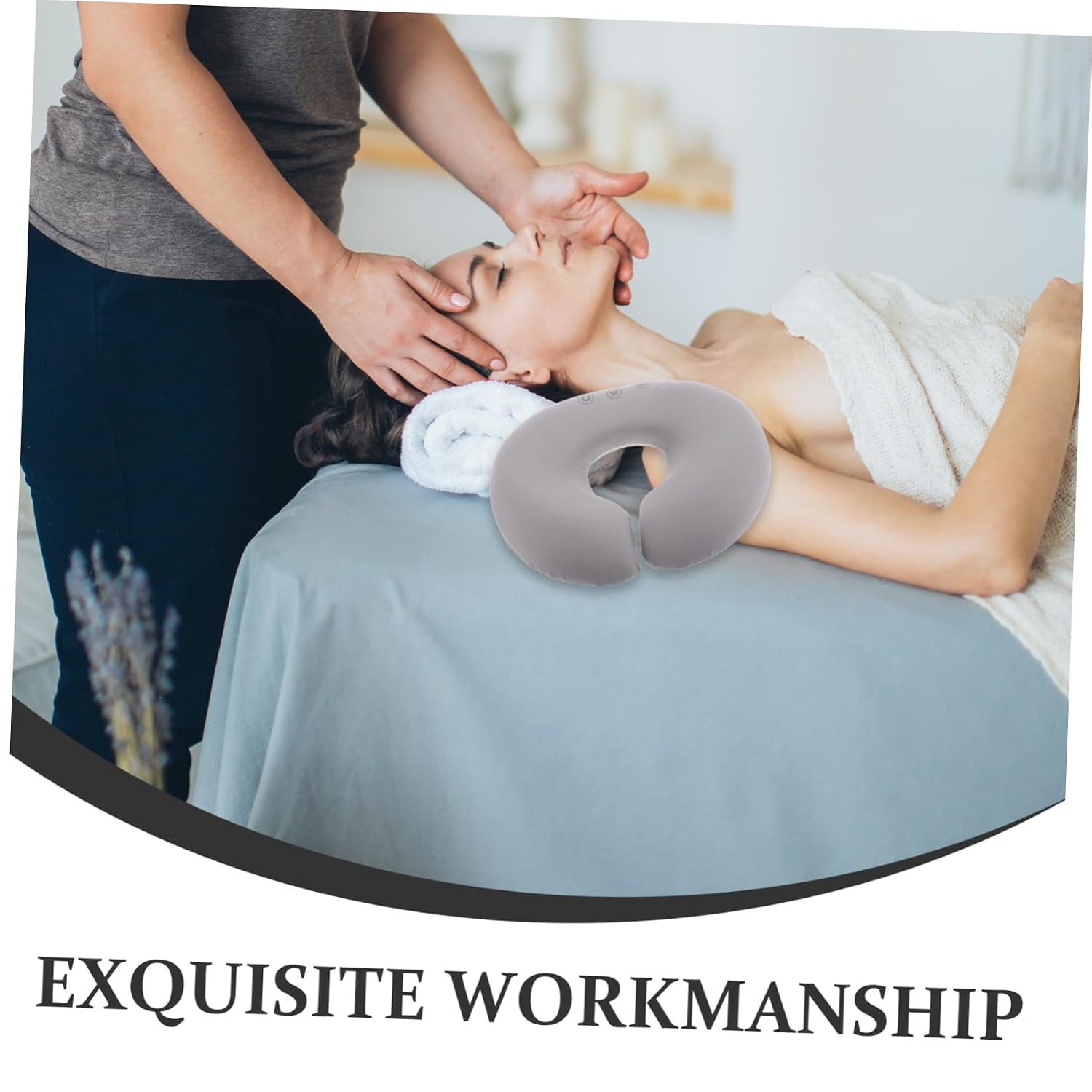 Ergonomic U-shaped Face Pillow for Massages Spa Facial Rest Bed Pillow Beauty Massage Cushion