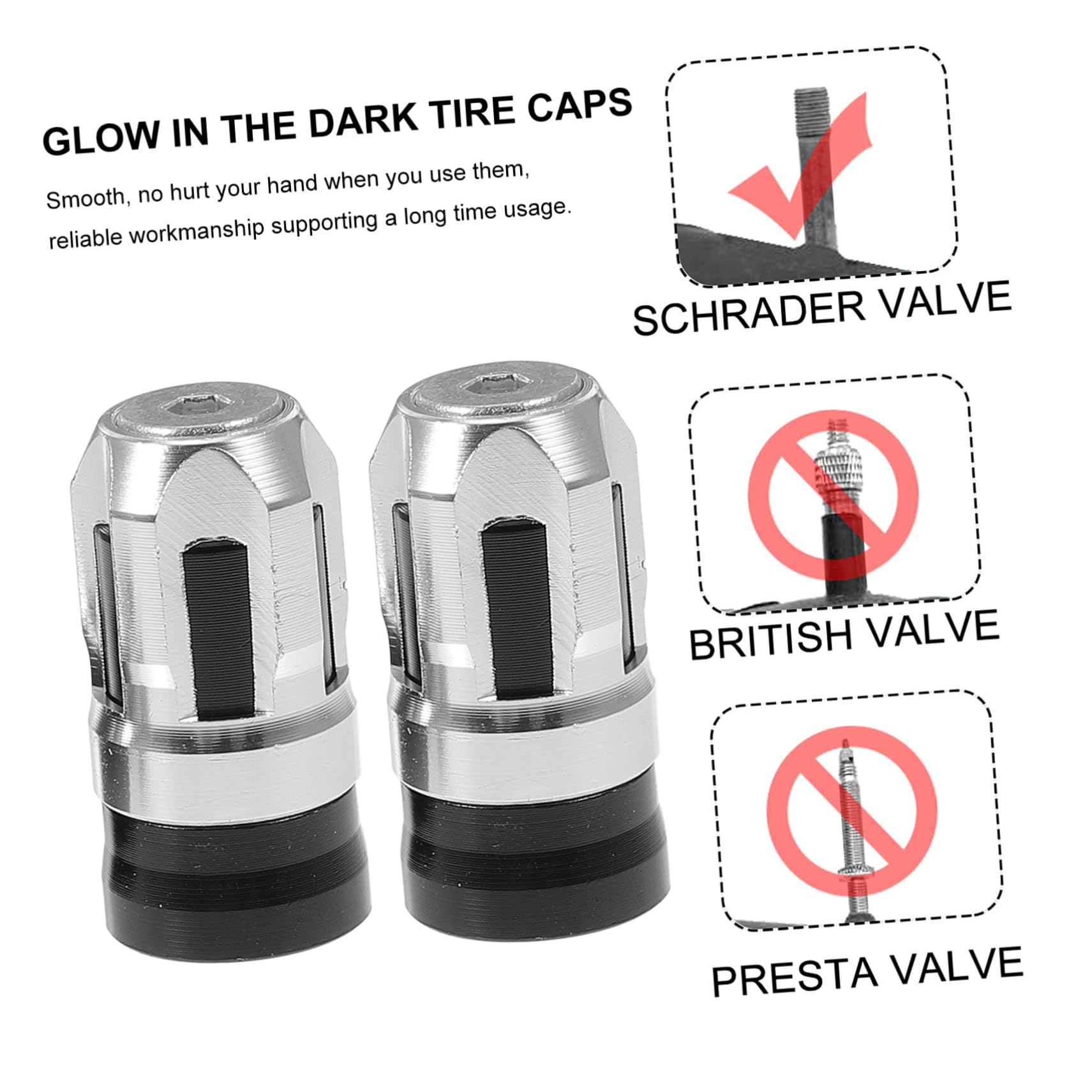 5 Set Cappuccio Del Tappo Del Nucleo Della Valvola Stelo Polvere Tappi Valvola Pneumatici Tappi Valvole Pneumatici Fornitura Auto Accessori Per Auto Lega Di Alluminio 2 Pezzi*5