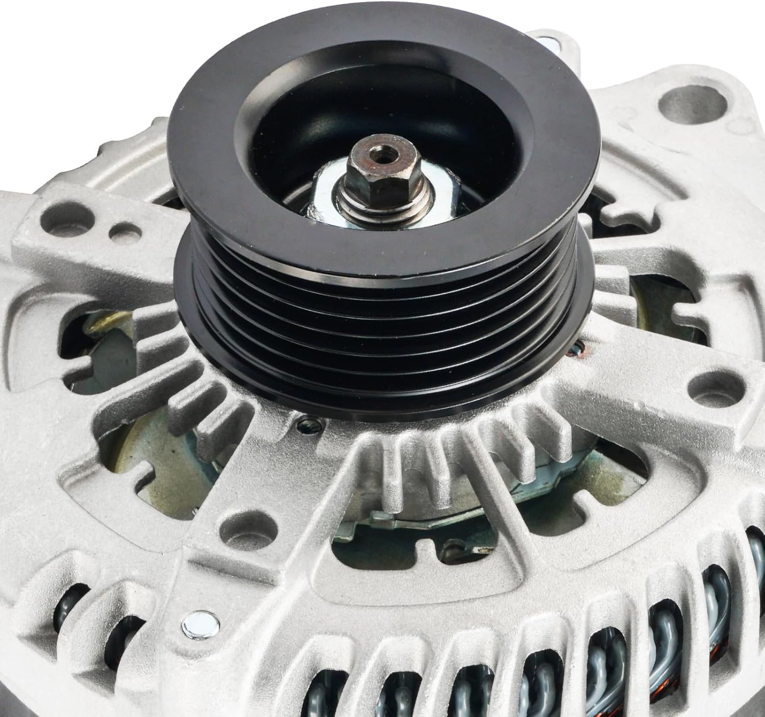 KAX Alternator Fit for F-150 2011-2014 5.0L High Amp Alternators for 11532N 12V 220Amp CW S6 6-Groove Pulley