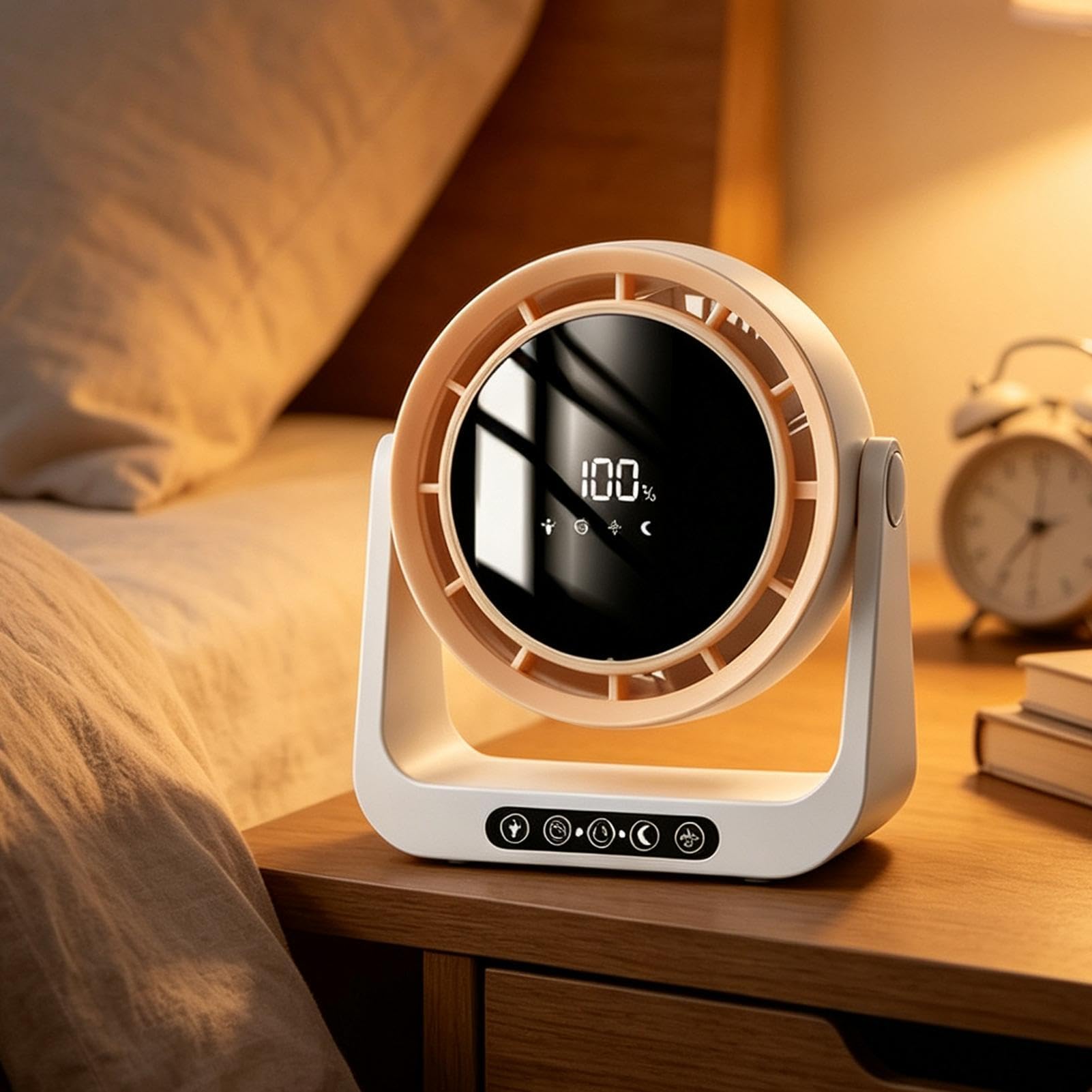 Ventilatore Da Scrivania Dispositivo Soffiante Silenzioso Portatile Da | Ventilatore Portatile Con Display Digitale per Casa, Studio, Dormitorio, Ufficio, Palestra, Auto, Campeggio, Esterni