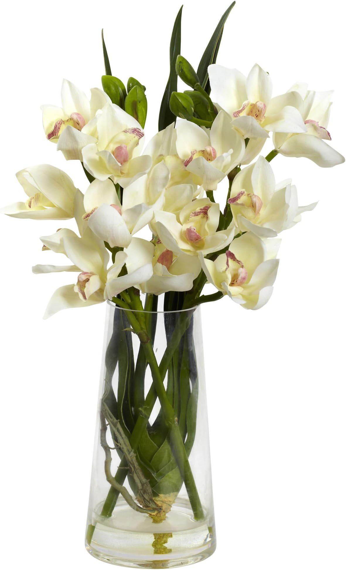 Nearly Natural 4992 Cymbidium Orchid with Vase
