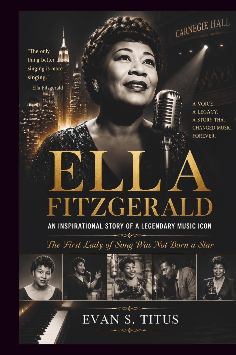 ELLA FITZGERALD AN INSPIRATIONAL STORY OF A LEGENDARY MUSIC ICON: The First Lady of Song Was Not Born a Star (musical moment for some jazz men)