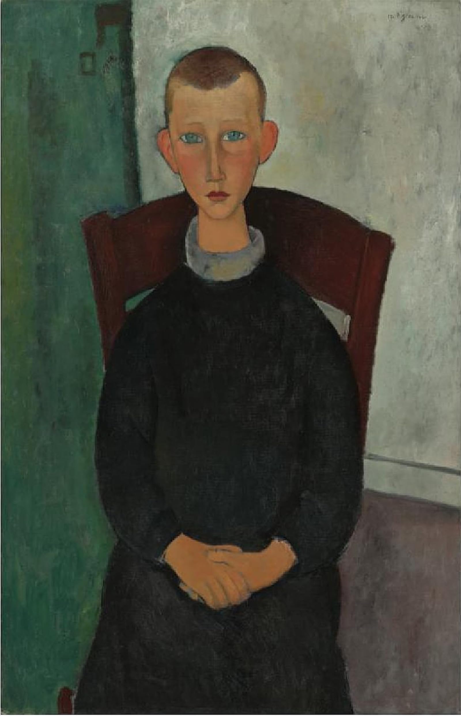 Lienzo decorativo Il figlio del bidello di Amedeo Modigliani, pintura de 60x90cm 5