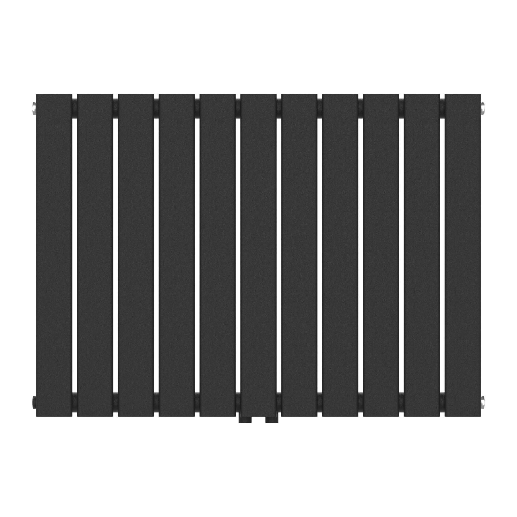 [neu.haus] Termosifone da Parete Radiatore Design Riscaldamento ad Acqua Calda Termoarredo a Pannello Singolo con Elementi Piatti 60 x 80 cm - Nero