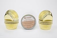 Vista 3 de Gifbera Moldes Estándar para Cupcakes de Lámina Dorada, Envoltorios Metálicos para Hornear, 200