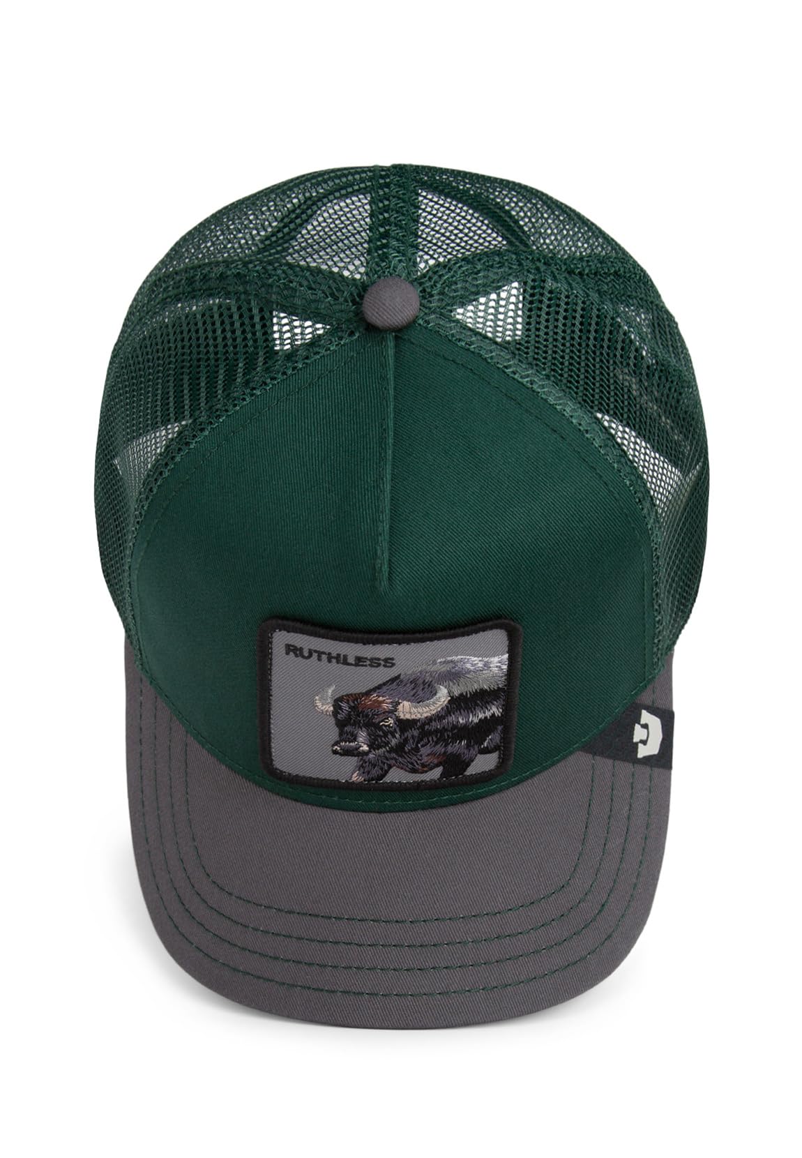 Goorin Bros. Casquette Trucker - Deux tons - Buffalo Guard Oil - Vert foncé et gris - Taille unique