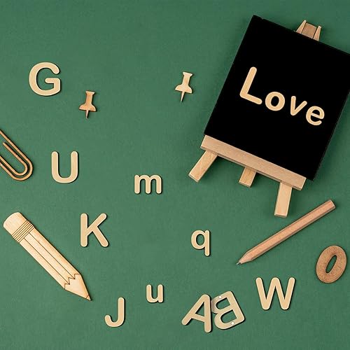 Miniatura 3 de Xuhal 52 piezas de letras de madera del alfabeto imanes del alfabeto para nevera, jardín de infantes, regalo para estudiantes de preescolar, hogar,