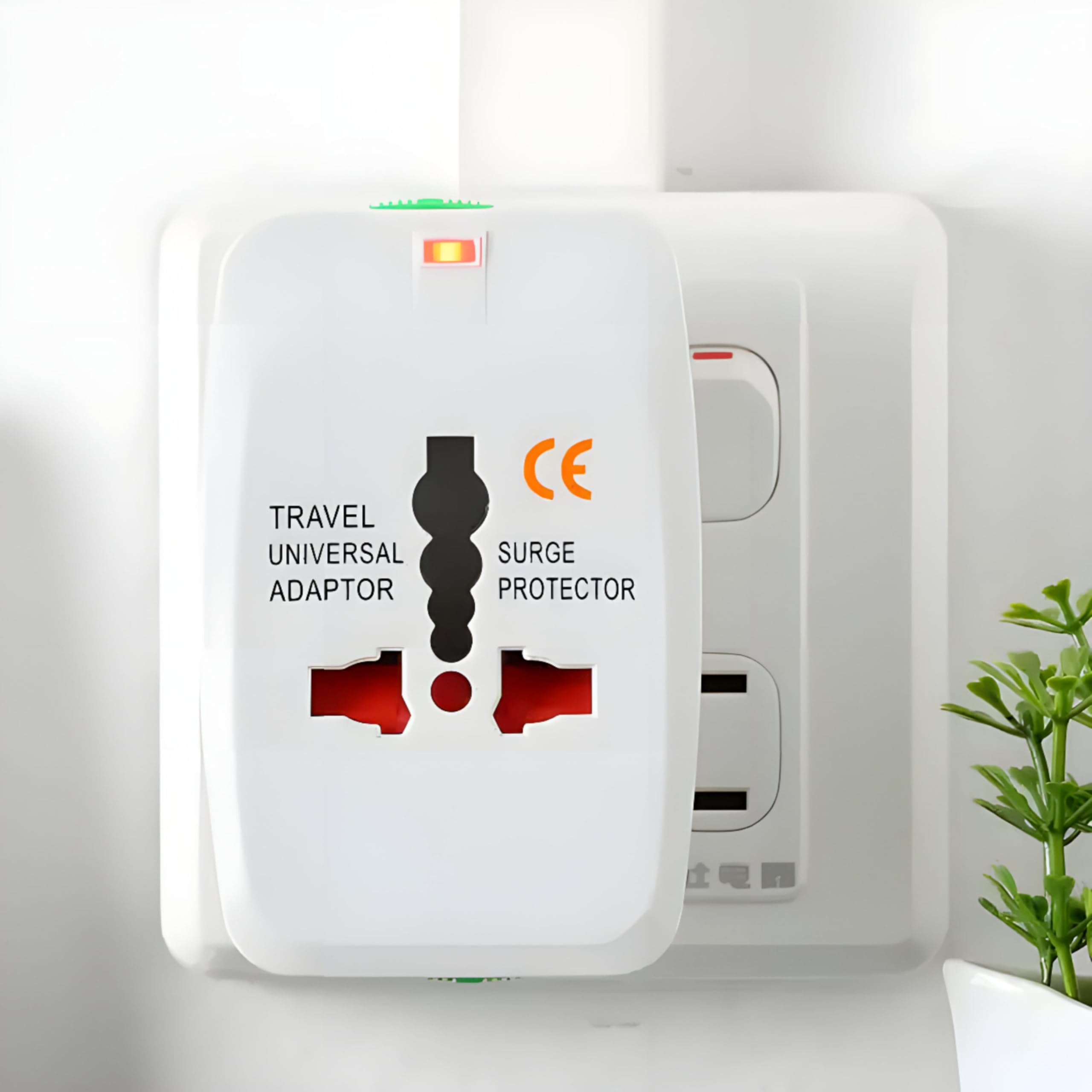 Universal Travel Adapter All in one Plug Advanced Next-Gen, Worldwide Compatibility in Over 224 Countries with LED Indicator and Surge Protector - Ideal for All Your Devices, Compatible with All