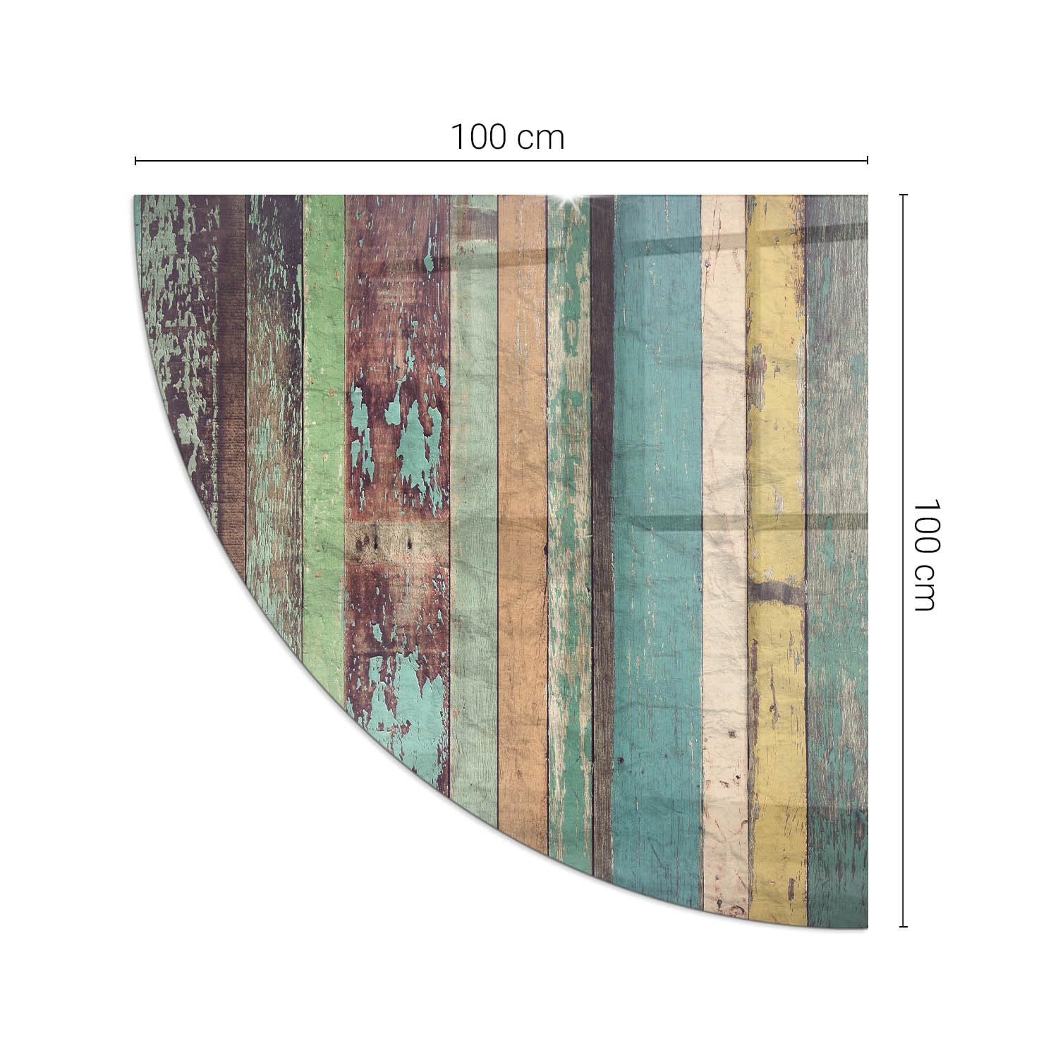 Kaminbodenplatte 1/4 100x100 cm Glas Bodenbelag Sicherungsblech Viertelkreis Herdboden Spritzwasserschutz Schutz vor Schäden Polierte Kanten Wohnzimmer - Bretter in verschiedenen Farbtönen