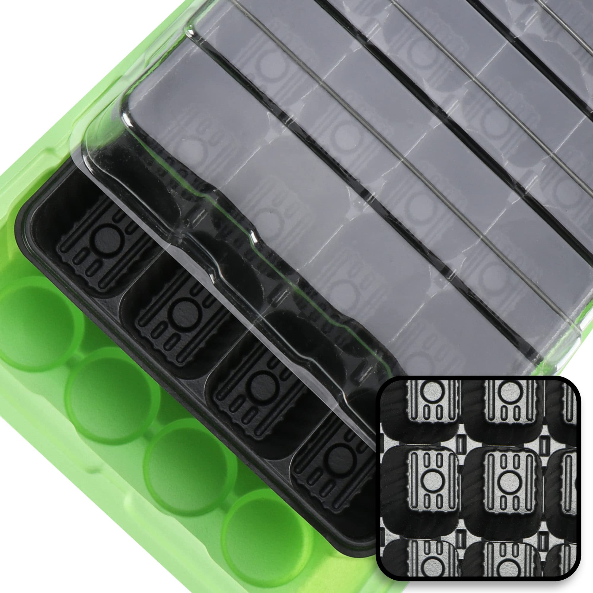 com-four® 24x Mini Serra da Interno con Coperchio - Kit di Coltivazione con 576 Vasi - Fioriera per Verdure, Erbe Aromatiche e Fiori - Scatola di Germinazione per Davanzale (Kit di Coltivazione 2)